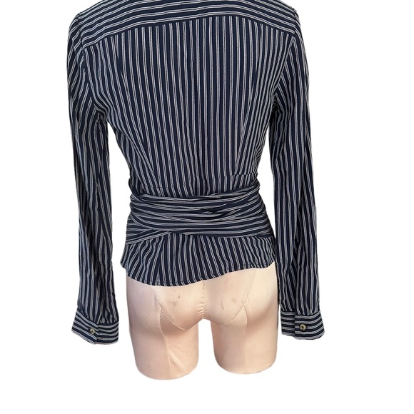 Maeve-Anthropologie navy top white rope stripes. Size 4. Absolutely gorgeous. - Picture 6 of 14